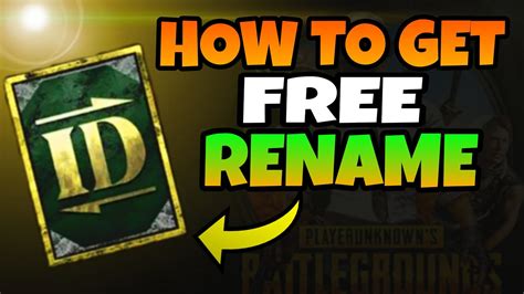 How To Get Free Rename Card In PUBG Free Rename Card In PUBG Mobile