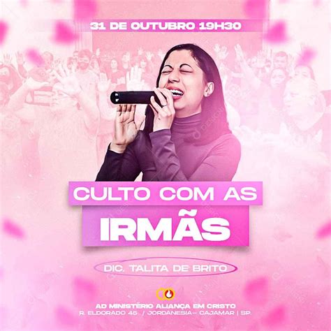 Culto Das Irmãs Igreja Evangélica Social Media Psd Editável Download