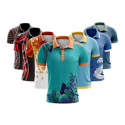 100 Polyester Sublimation Custom Polo Shirts For Men Custom Polo