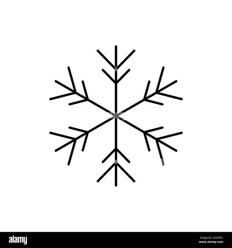 Snowflake Thin Line Icon Simple Vector Illustration Stock Vector Image