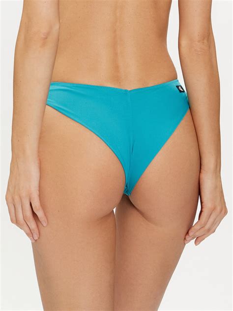 Calvin Klein Swimwear Dół od bikini KW0KW02350 Niebieski Modivo pl