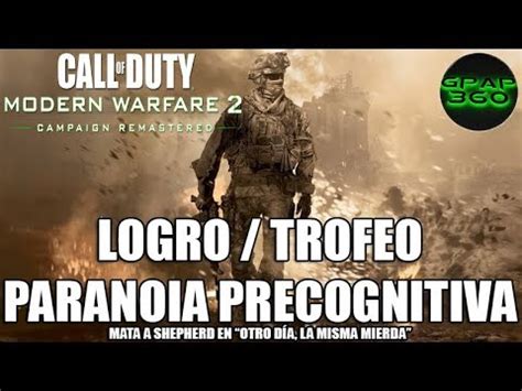 Call Of Duty Modern Warfare 2 Remastered Logro Trofeo Paranoia