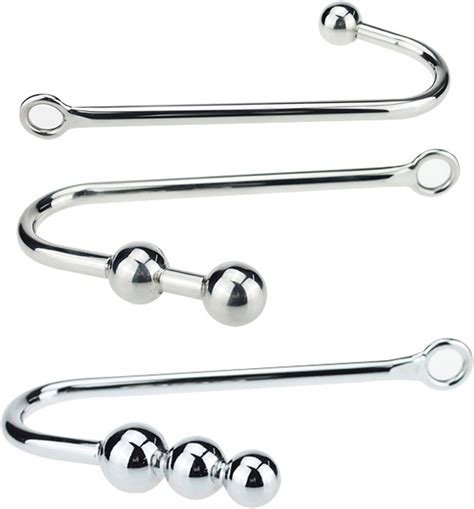 Sex Toys 3 Size Sexy Slave Bondage Anal Hook Stainless Steel Anal Hook With Ball