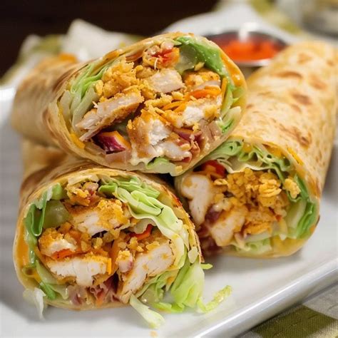 Crunchy Chicken Wrap Recipe In Chicken Wrap Recipes Wrap