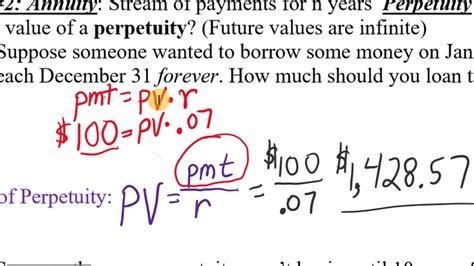 Basic Financial Math 2 Annuities And Perpetuities Youtube