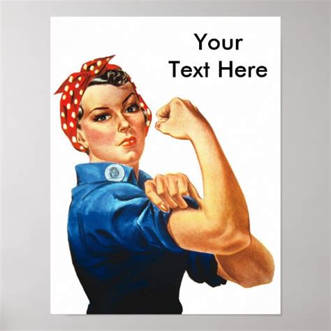 Custom Modern Rosie the Riveter Poster | Zazzle