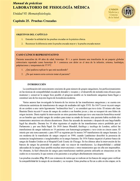 Pruebas Cruzadas Pr Ctica Fisio Lab Objetivos Del Cap Tulo Entender