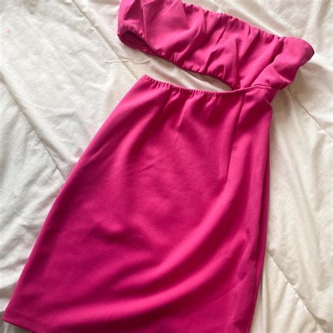 Princess Polly Hot Pink Bodycon Dress Worn Once Depop