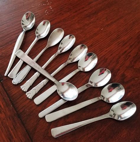 Set Tea Spoons, Coffee Spoons. Vintage Antique Tea Party Service Small Spoons/bridal Showers ...