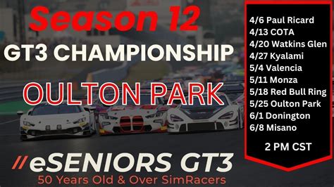 Eseniors Gt S R Oulton Park Youtube