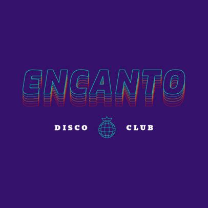 Placeit Gay Club Logo Maker Featuring A Disco Ball Graphic