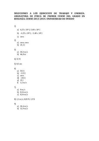 Ejercicios De Trabajo Y Energia Soluciones Pdf