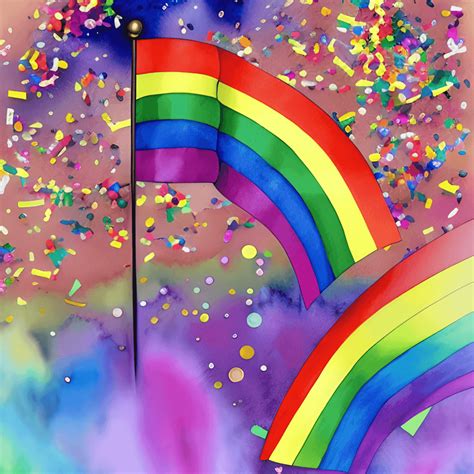 Gay Pride Rainbow Flag Confetti Photograph Creative Fabrica