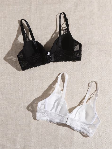 Shein Underwear Sleepwear Basics 2pack Floral Lace Underwire Bra Set Lingerie For Sale Australia