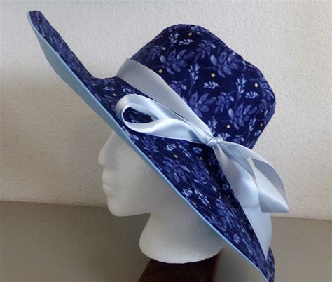 Dark Blue Sun Hat - Etsy