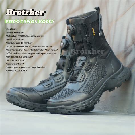 Jual Brotrher Fitgo Tawon Rocky Radial Sepatu Pdl Tali Putar Shopee