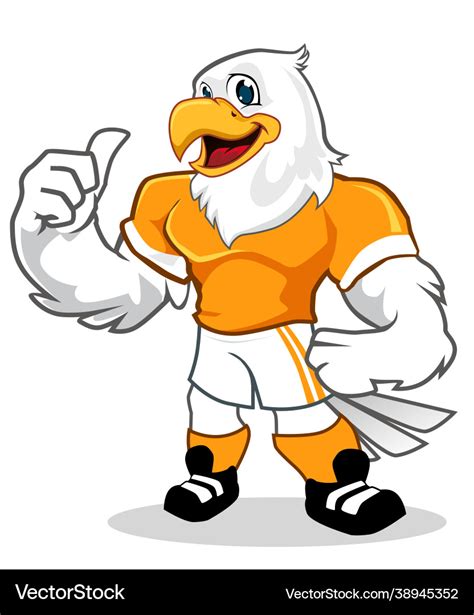 Eagle Sport Mascot Cartoon Royalty Free Vector Image