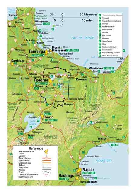 Rotorua Map - New Zealand