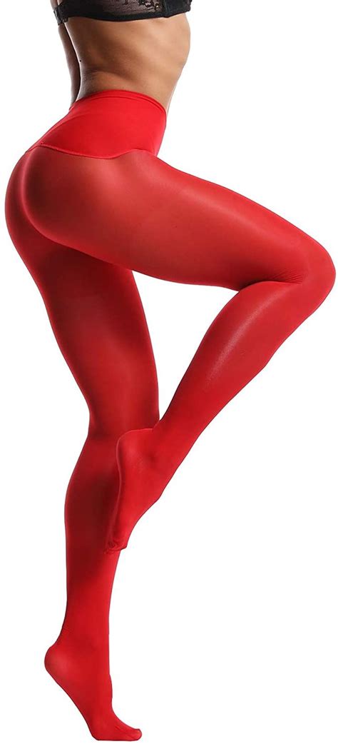 Frola Oil Shiny Stockings Pantyhose Seamless Crotch High Waist Smo