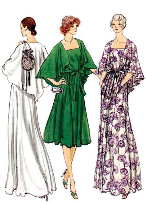 Vogue Patterns V1947 Misses Vintage 1970s Evening Dress Sewdirect