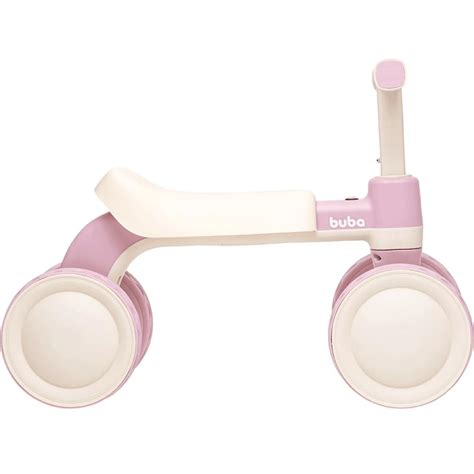 Bicicleta Buba Rosa - Bicicleta de Equilíbrio com Som 4 Rodas Rosa Buba - Fátima Criança