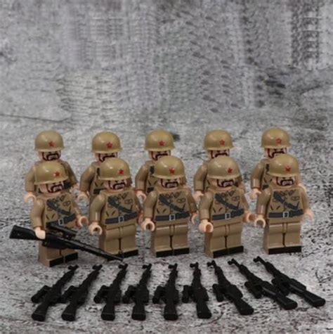 WW2 Soviet Union soldiers Minifigures Lego Compatible Military Set