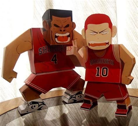 PAPERMAU Slam Dunk Hanamichi Sakuragi Takenori Akagi Paper Toys By