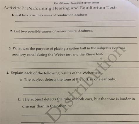 Solved End Of Chapter General And Special Senses Activity Chegg