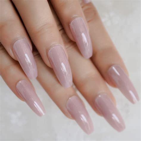 Extremely Ballerina Nail Art Tips Glossy Nude Pink Vicedeal