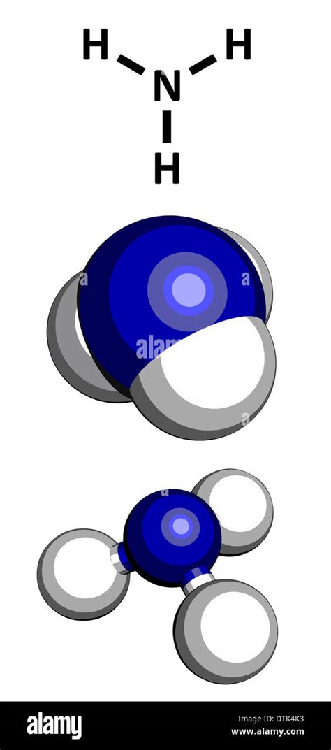 Ammonia Nh3 Molecule Chemical Structure Fotos Und Bildmaterial In