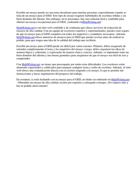 Cómo Escribir Un Ensayo Para El Ged Pdf Websites World Wide Web