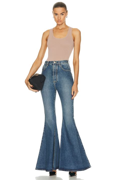 ALAÏA Tank Top Bodysuit in Nude Alaia FWRD