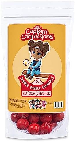Amazon Captain Confections Lb Cinnamon Bubble Gum Inch Hot Chew Cinnamon Red Gumballs