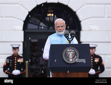 Washington United States 22nd June 2023 Prime Minister Narendra