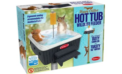 This Hot Tub Squirrel Feeder Lets Your Yard Critters Soak While They Feed