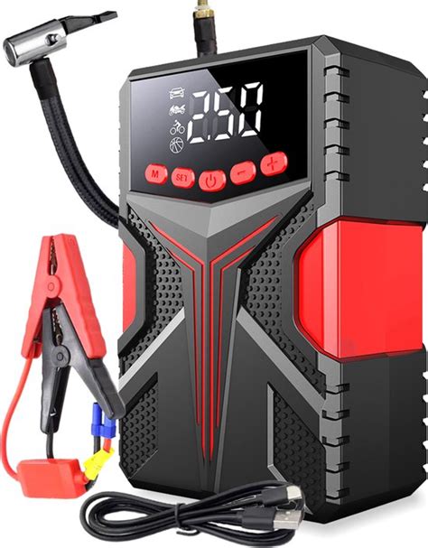 Chargemore Jumpstarter Met Compressor Acculader Voor Auto Starthulp