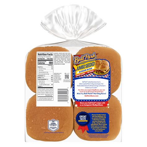 Ball Park Jumbo Seeded Burger Buns 8 Count 1825 Oz