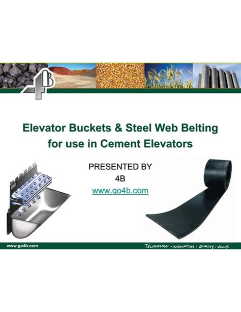 SJ Elevator Bucket And And Steel Web Belt For Cement Elevators PDF