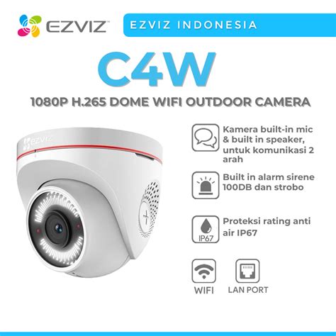 Jual EZVIZ C4W 1080P Outdoor IP Camera CCTV With Siren And Strobe