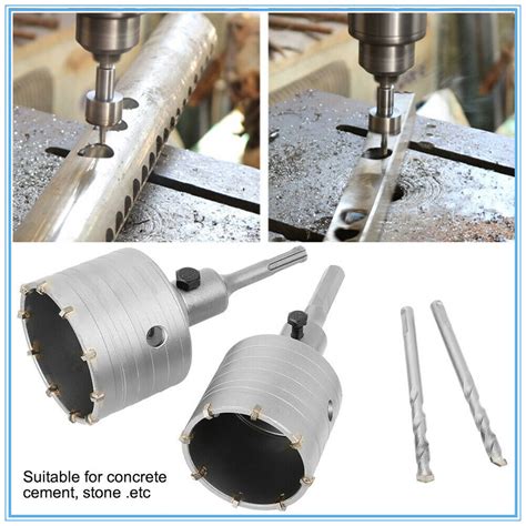 65 80mm SDS Plus Core Drill Bit Hole Saw Set For Marble Tile Masonry AU