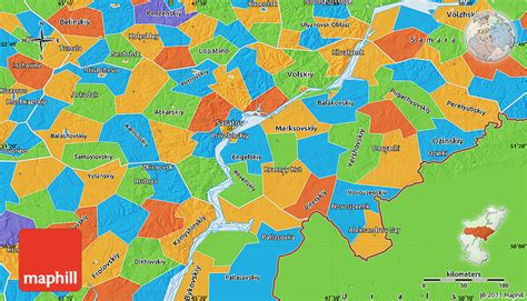 political map  saratov oblast
