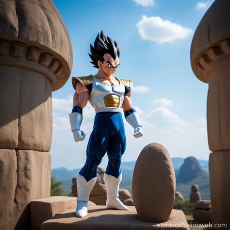 Vegeta From Dragon Ball Z As The Last Warrior Prompts Stable