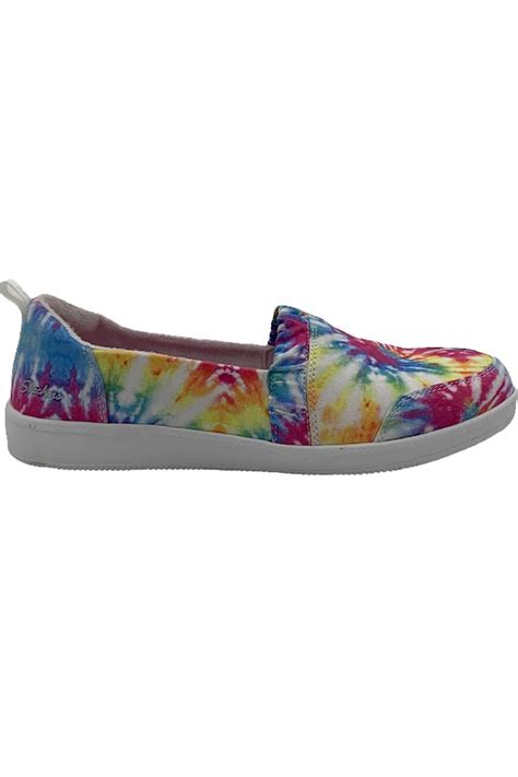 Skechers Ruffle Tie Dye Slip Ons Madison Ave To Dye For Multi Ebay