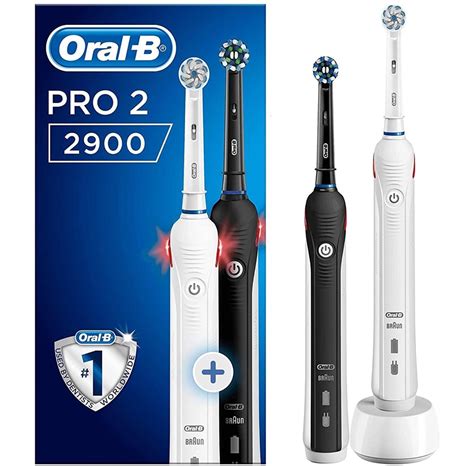 Oral-B Eltandbørste Pro 2 2900 Duo CrossAction Black/White | På lager