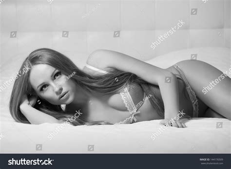 Sexy Beautiful Girl Lingerie Bed Stock Photo Shutterstock