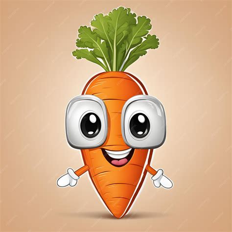 Premium Ai Image Cute And Happy Carrot Cartoon Character Vector Design