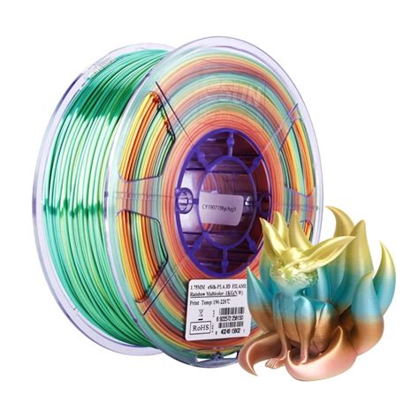 Esun Esilk Pla Filament Rainbow 1 75mm 1 Kg