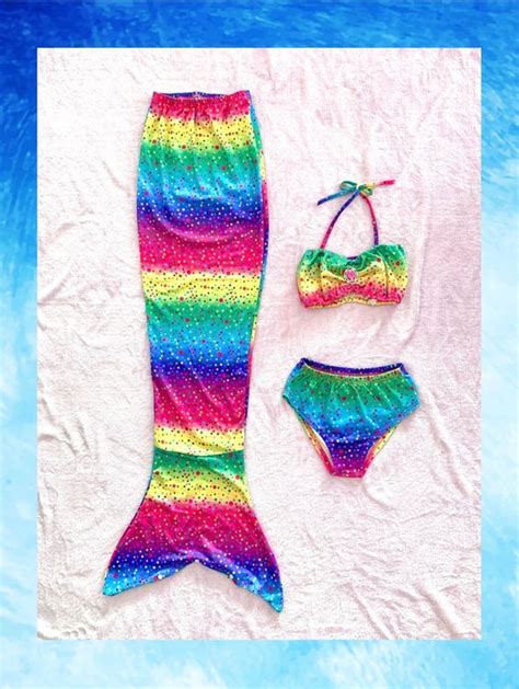 Set Meerjungfrauen Flosse Anzug Bikini Mermaid Rainbow Kaufen Auf Ricardo