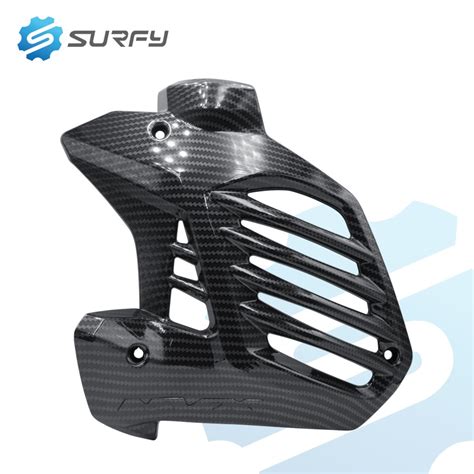 Surfy Nmax Aerox V1 V2 Radiator Cover 6d Carbon Filber Matte Black Made In Thailand Shopee