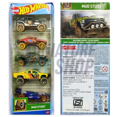 Hot Wheels Pack Mud Studs Set MINIATURE TOY SHOP